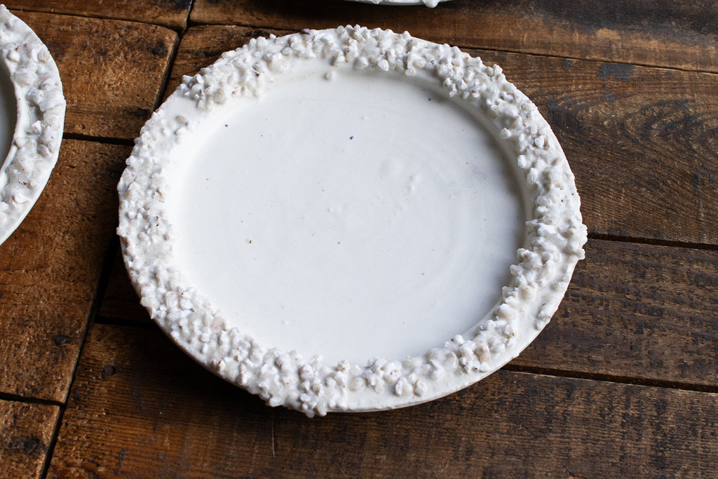 野中麟太郎 / stone plate off-white 石の皿 マット白 小 20cm