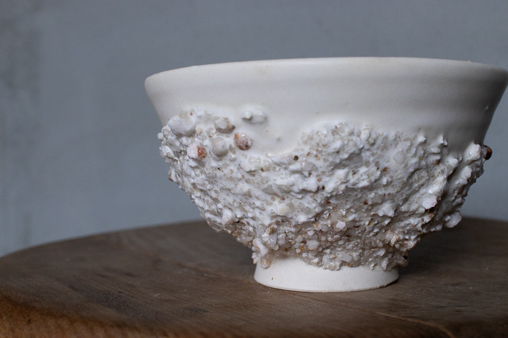 野中麟太郎 / stone meshi-wan white 石の飯碗 白 B