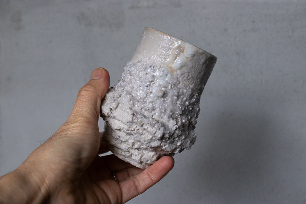 野中麟太郎 / stone new free cup white 石のカップ 新作 白