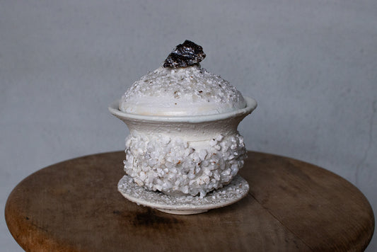 野中麟太郎 / stone gai-wan white 石の蓋碗 白