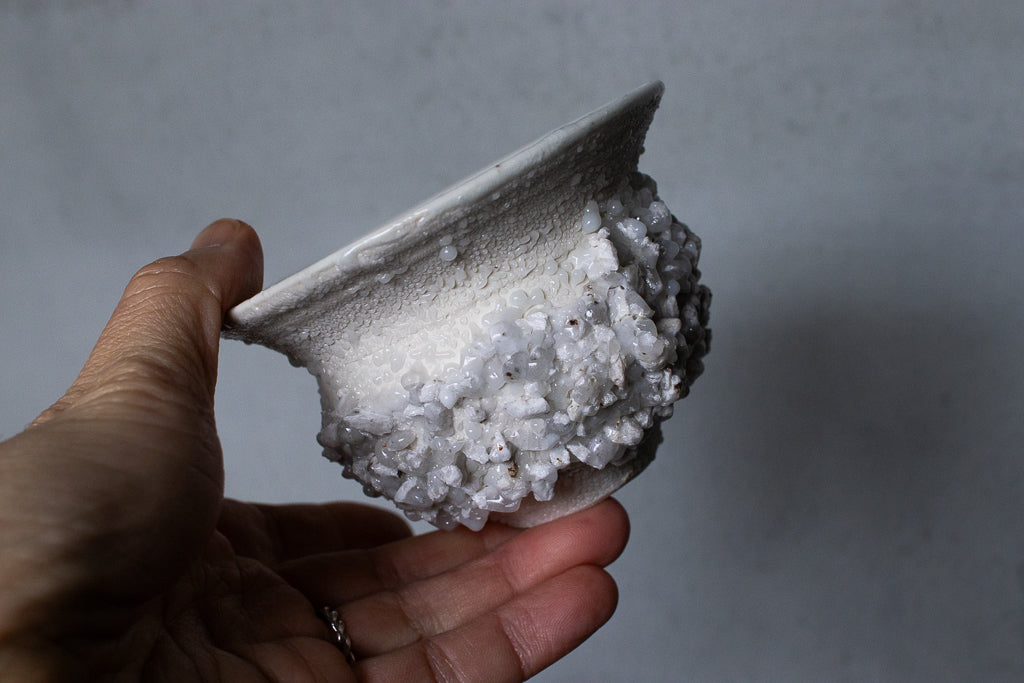 野中麟太郎 / stone gai-wan white 石の蓋碗 白