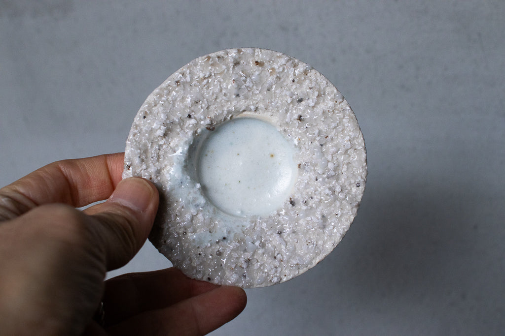 野中麟太郎 / stone gai-wan white 石の蓋碗 白