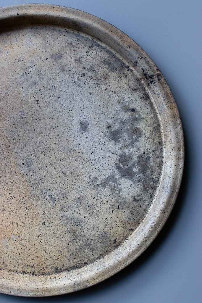 Seiichi Onishi (Tanseigama) / White Tanba Daimaru plate with edge