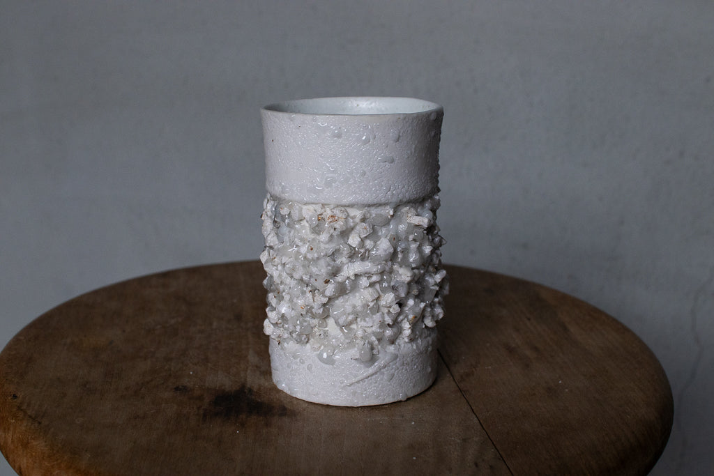 野中麟太郎 / stone cup small white 石のカップ 小 白