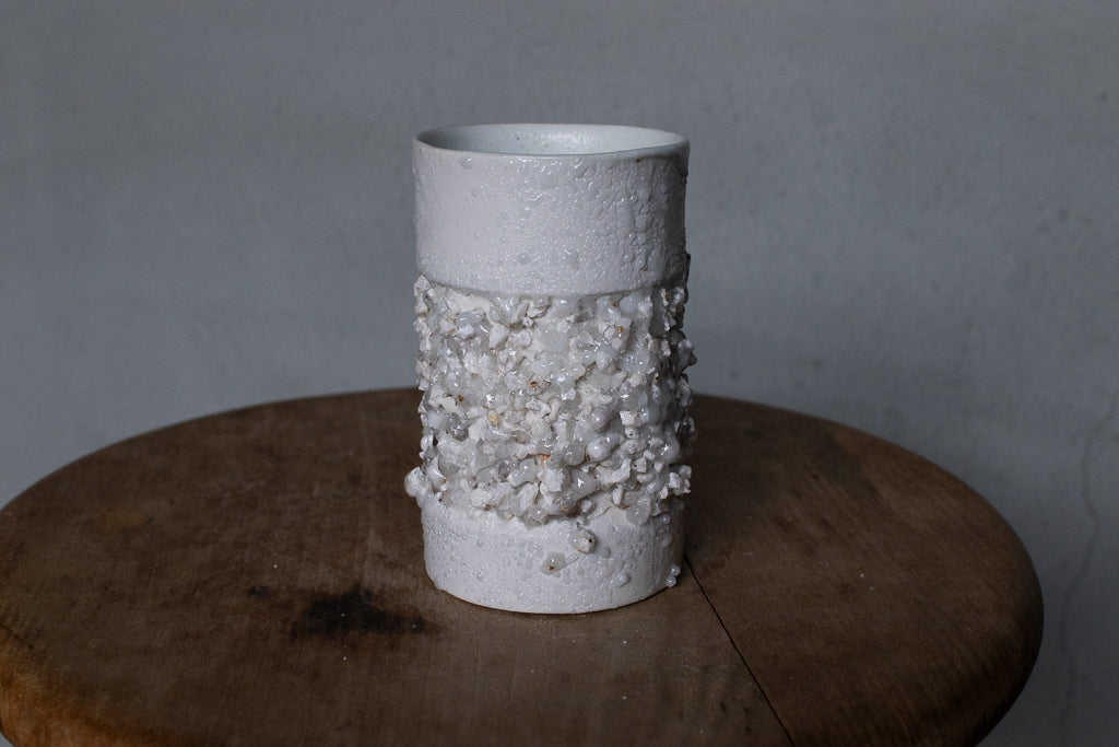 野中麟太郎 / stone cup small white 石のカップ 小 白