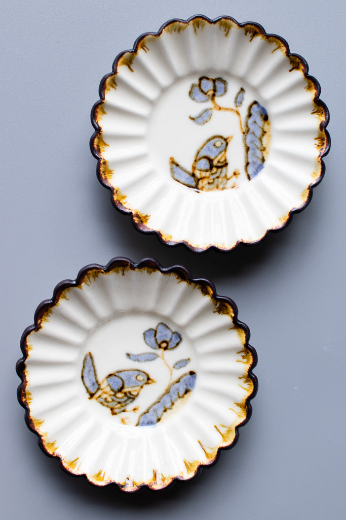 Sei Takeshita / Small plate bird pattern