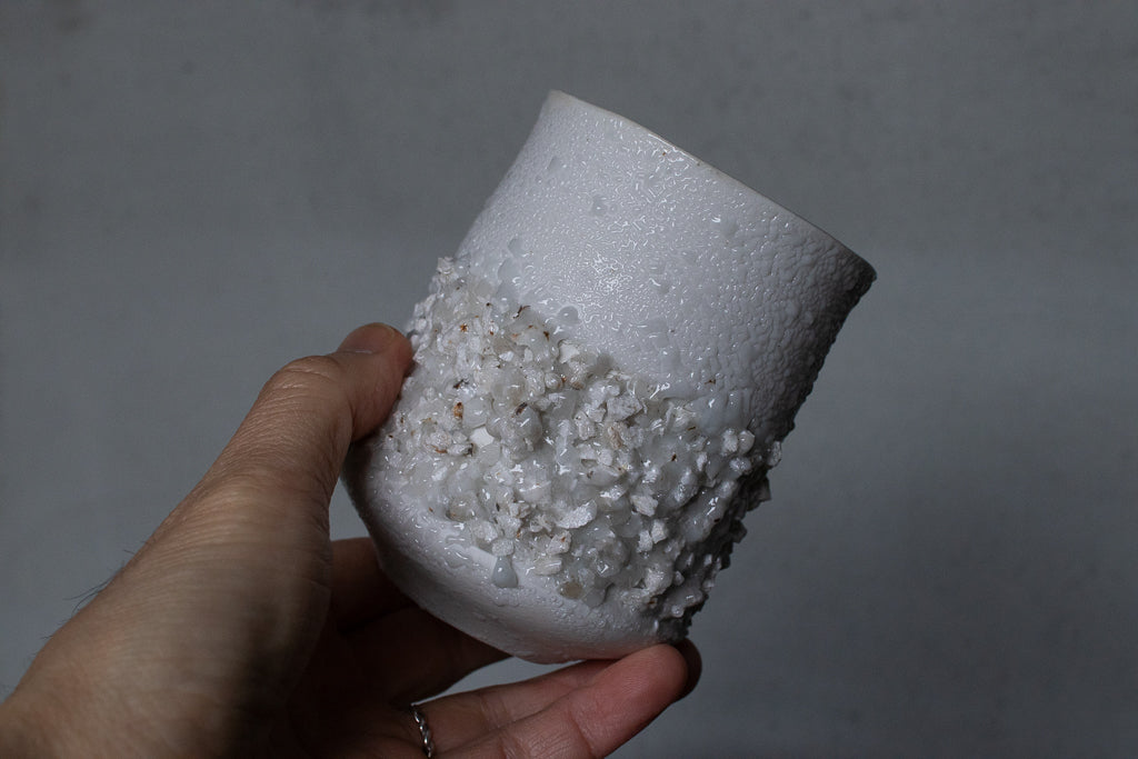 野中麟太郎 / stone cup large white 石のカップ 大 白