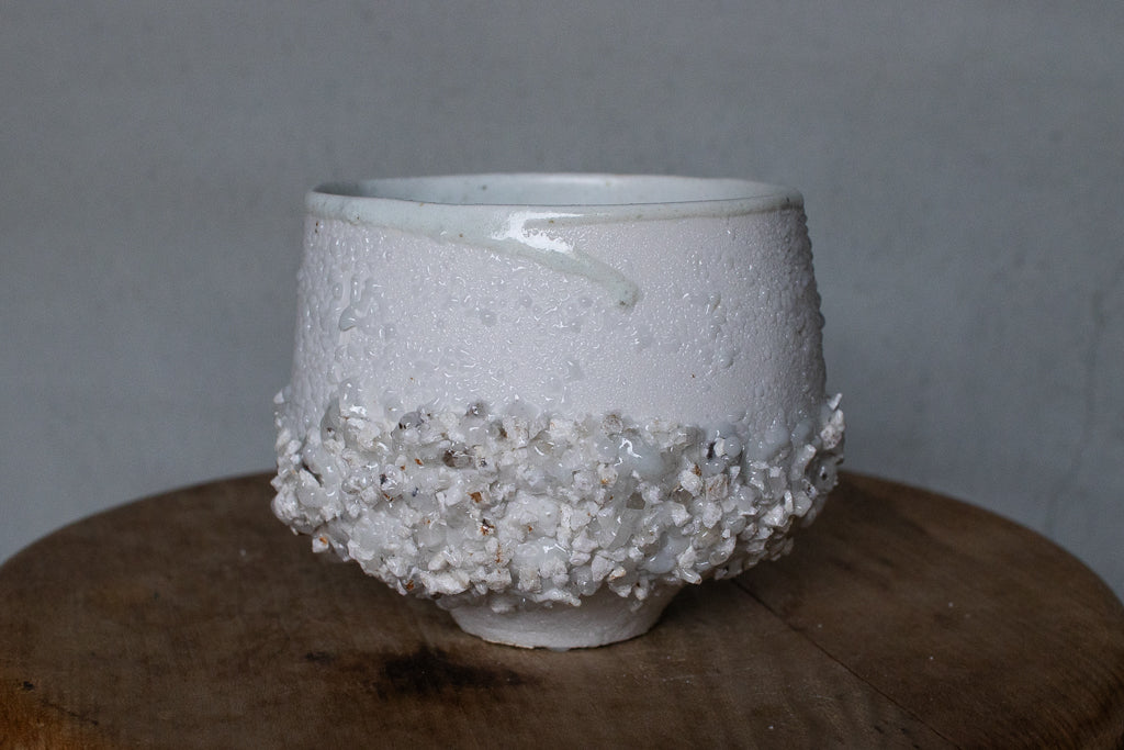 野中麟太郎 / stone matcha-wan white 石の抹茶碗 白