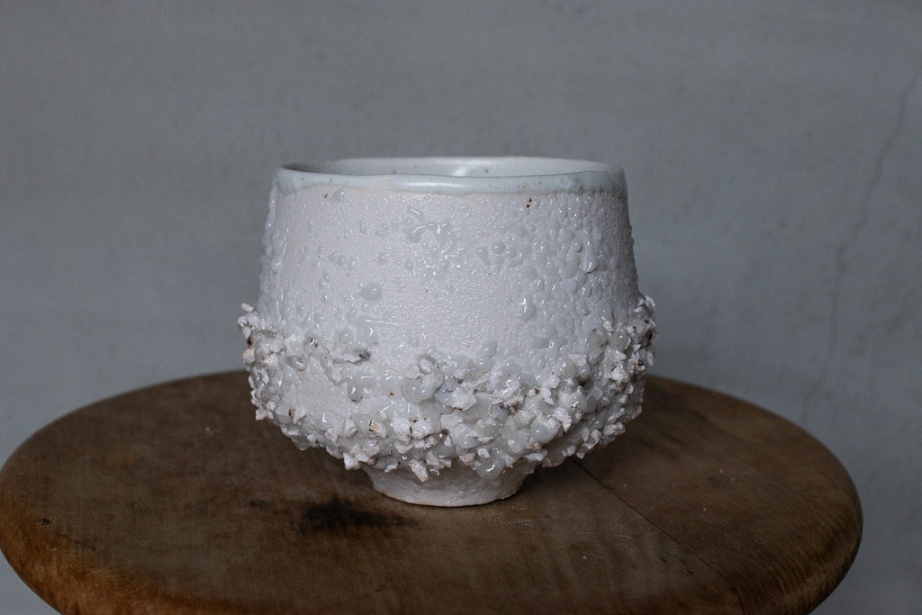 野中麟太郎 / stone matcha-wan white 石の抹茶碗 白