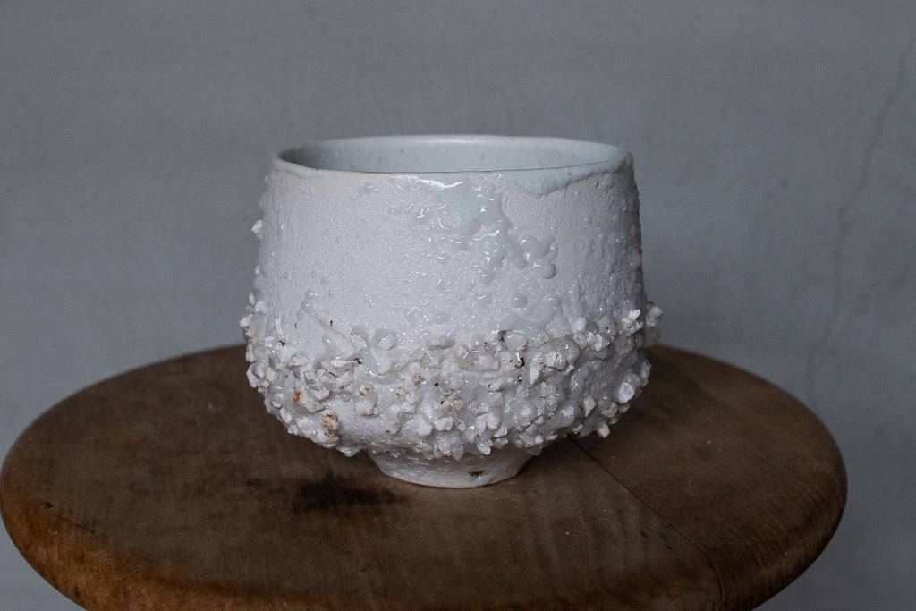 野中麟太郎 / stone matcha-wan white 石の抹茶碗 白