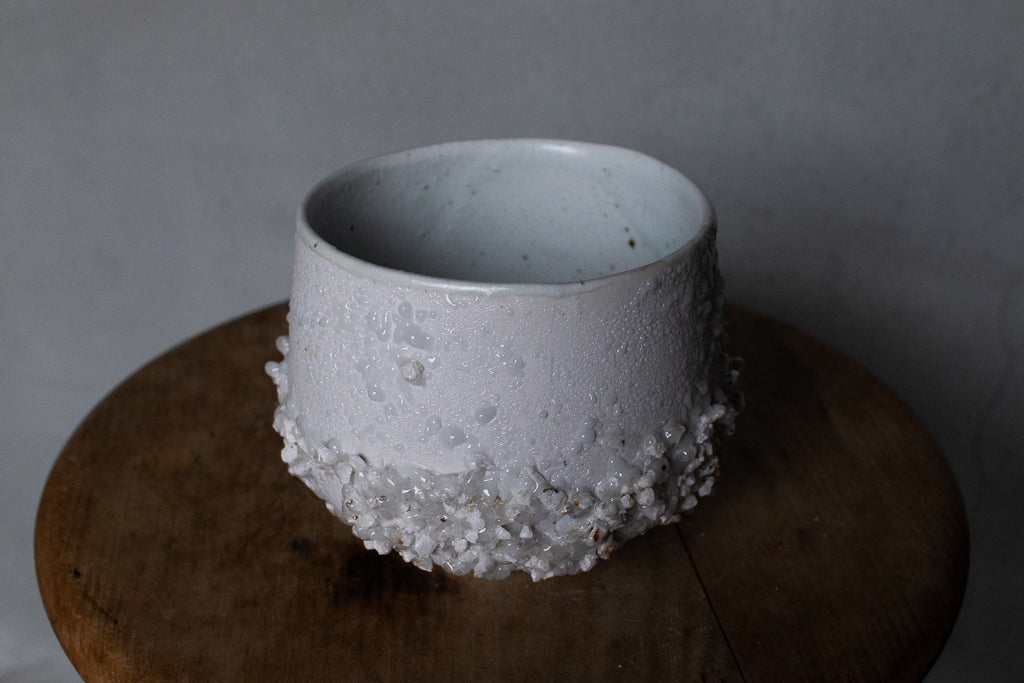 野中麟太郎 / stone matcha-wan white 石の抹茶碗 白