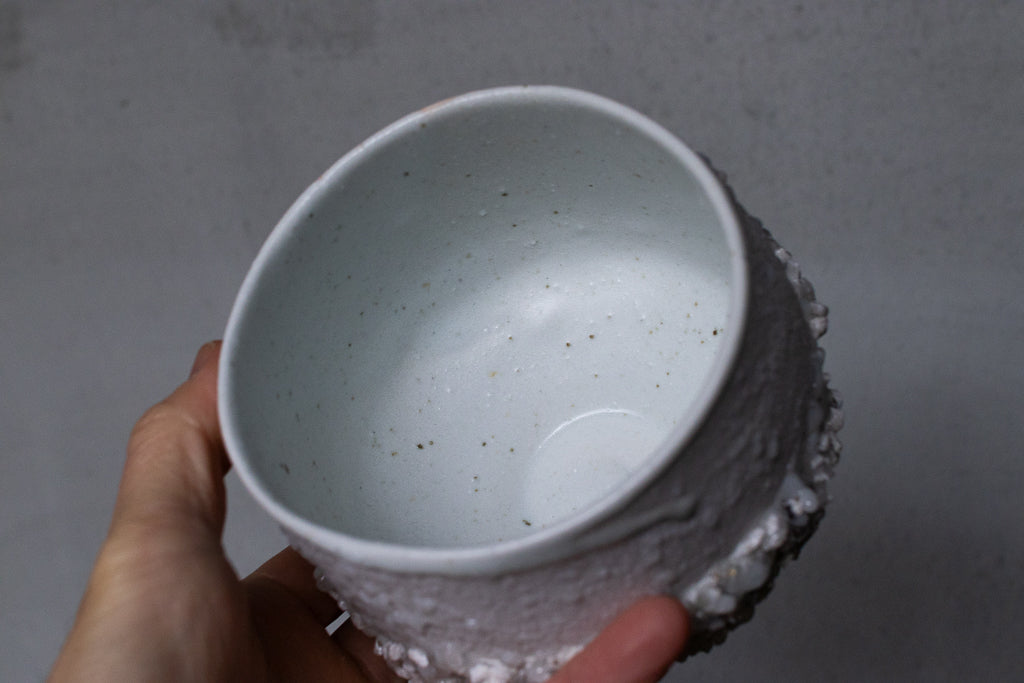 野中麟太郎 / stone matcha-wan white 石の抹茶碗 白