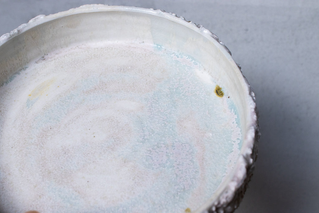 野中麟太郎 / stone dora-batchi white 石の銅鑼鉢 白