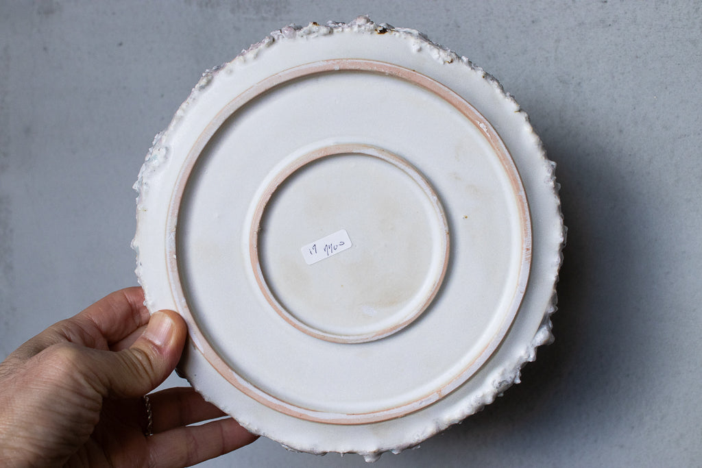 野中麟太郎 / stone dora-batchi white 石の銅鑼鉢 白