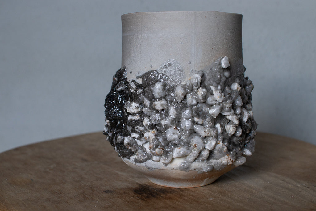 野中麟太郎 / stone cup large tanka 石のカップ 大 炭化