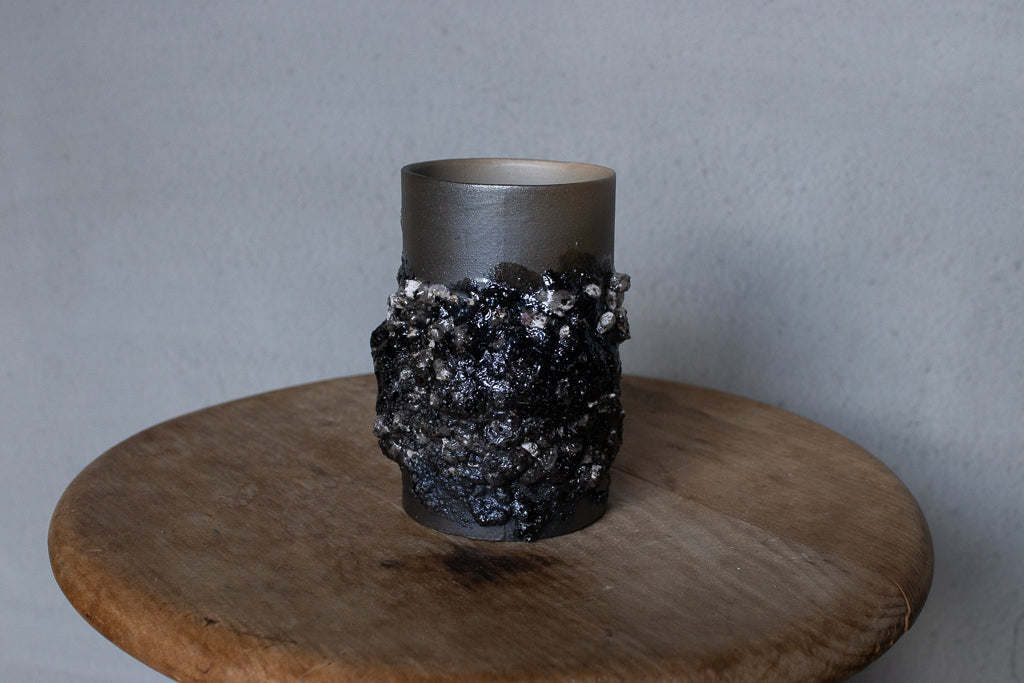 野中麟太郎 / stone cup small tanka 石のカップ 小 炭化