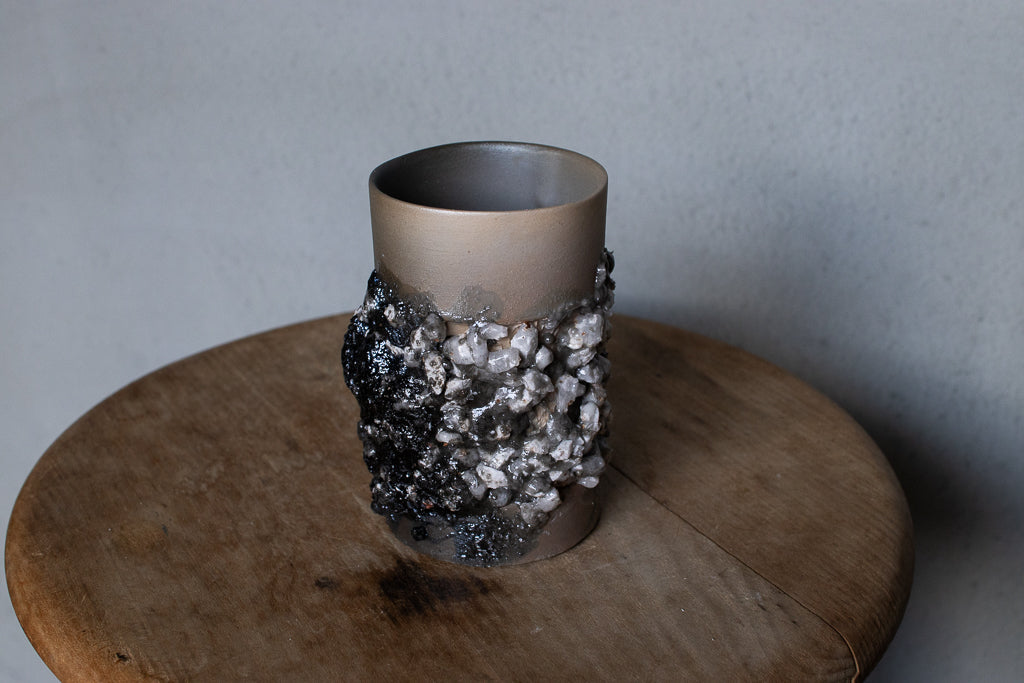 野中麟太郎 / stone cup small tanka 石のカップ 小 炭化