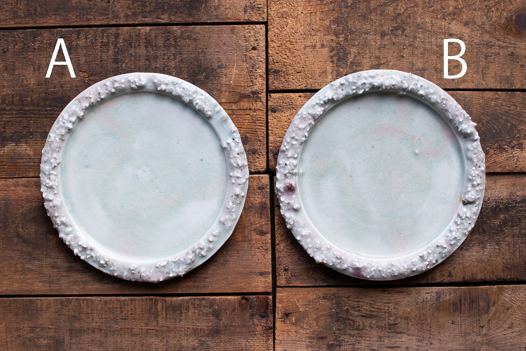 野中麟太郎 / stone rim plate white 石のリムプレート 白