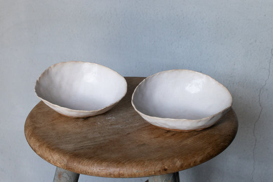 田川舞 / 手びねり小皿 大(白)