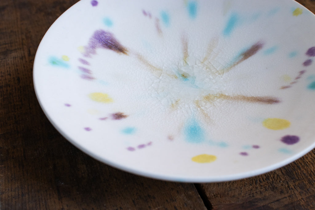 馬場匠 / 浅小鉢 ホワイト&鮮やかな色彩