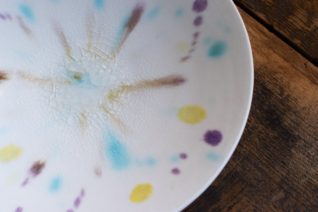 馬場匠 / 浅小鉢 ホワイト&鮮やかな色彩