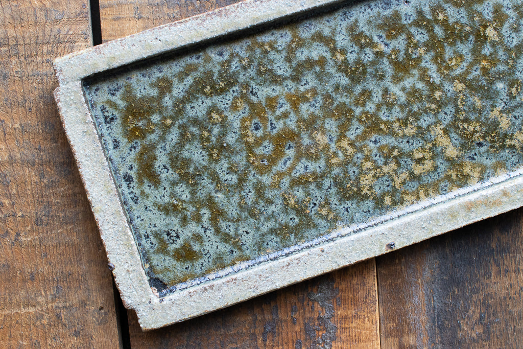 山下太 / 火山灰釉 板皿 角皿