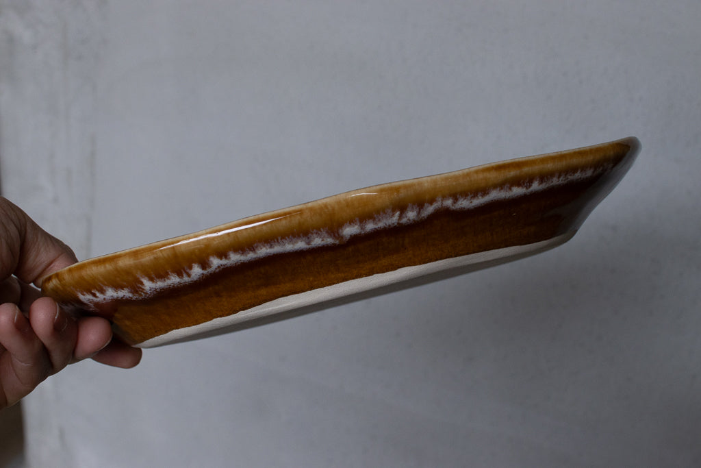 小早川智里 / オーバル深皿 ”運ぶ鳥” 楕円皿