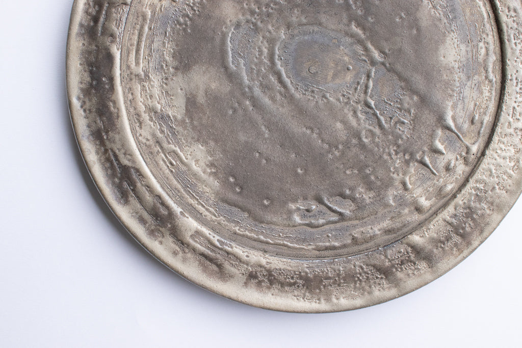 芳賀稔 / 銀彩フラットリムプレート