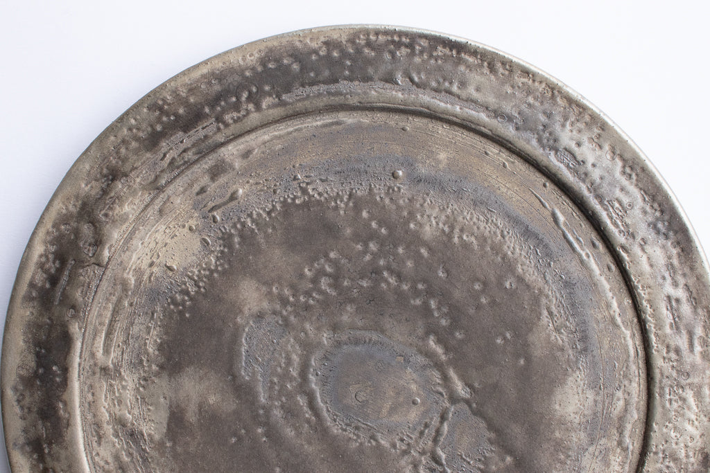 芳賀稔 / 銀彩フラットリムプレート