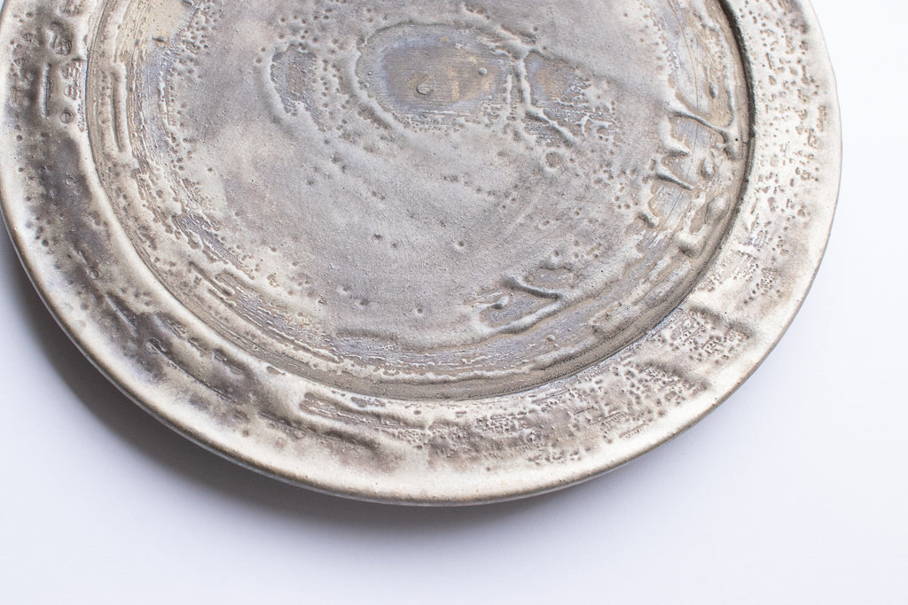 芳賀稔 / 銀彩フラットリムプレート