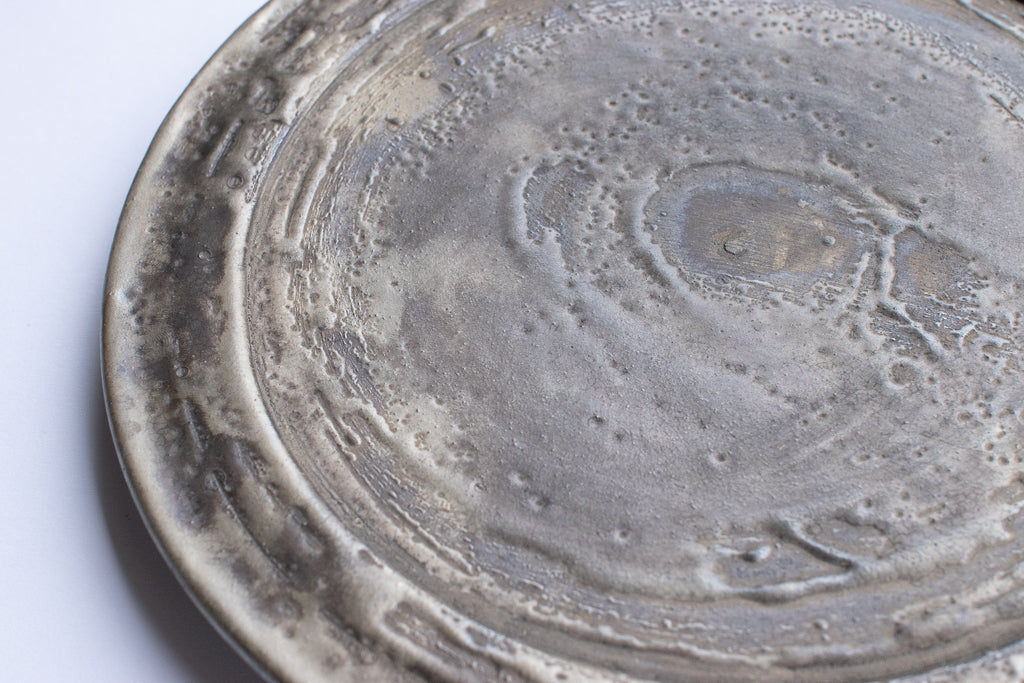 芳賀稔 / 銀彩フラットリムプレート