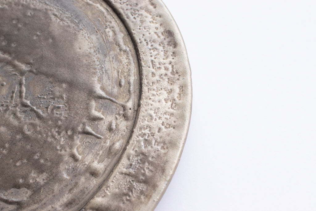 芳賀稔 / 銀彩フラットリムプレート