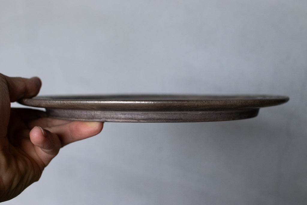 芳賀稔 / 銀彩フラットリムプレート