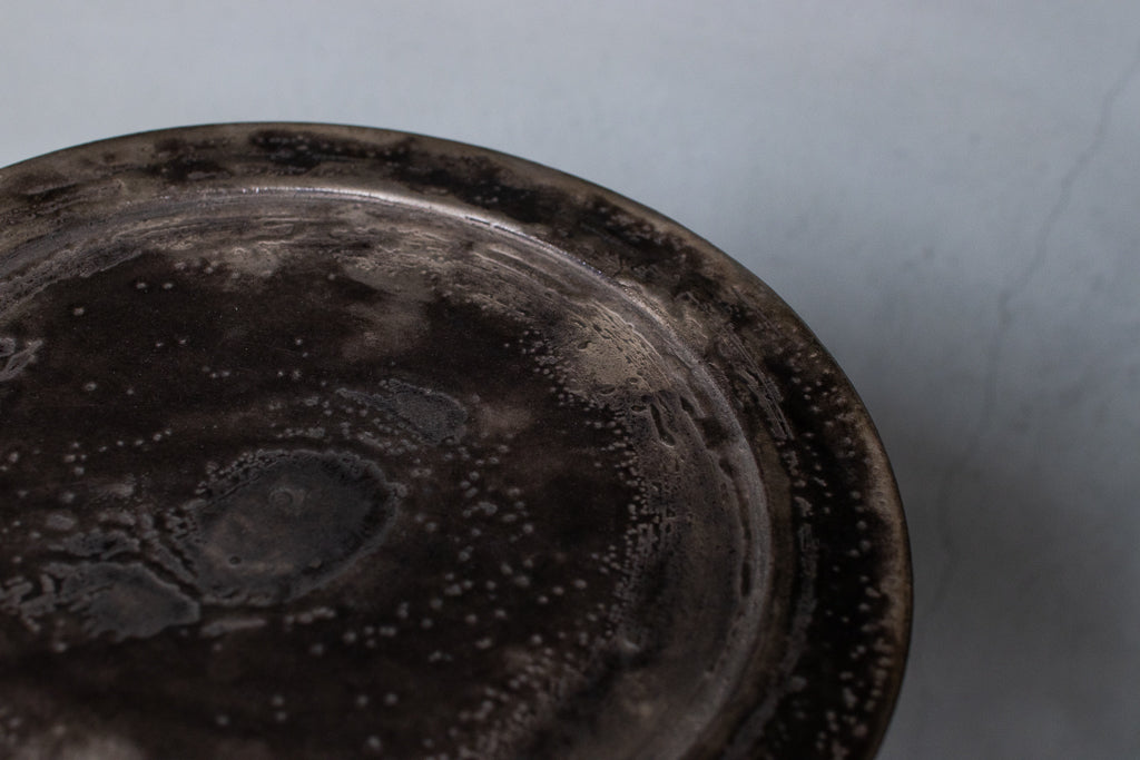 芳賀稔 / 銀彩フラットリムプレート