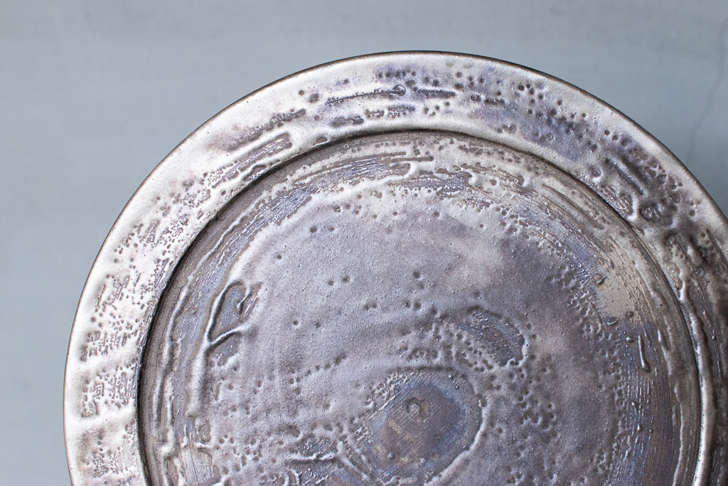 芳賀稔 / 銀彩フラットリムプレート