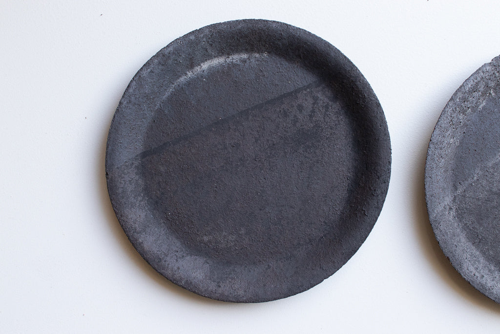 栁川晶子 / 7寸リム皿 黒