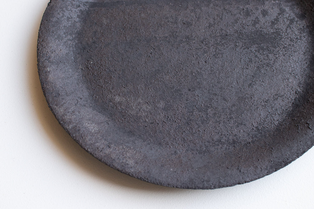 栁川晶子 / 7寸リム皿 黒