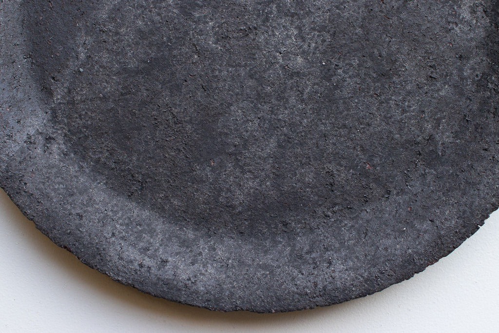 栁川晶子 / 7寸リム皿 黒