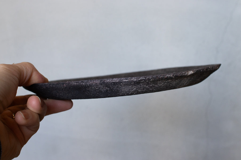 栁川晶子 / 7寸リム皿 黒