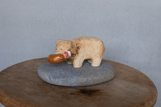 すずきたまみ / 木彫り熊 小 - チキン（陶器オブジェ）