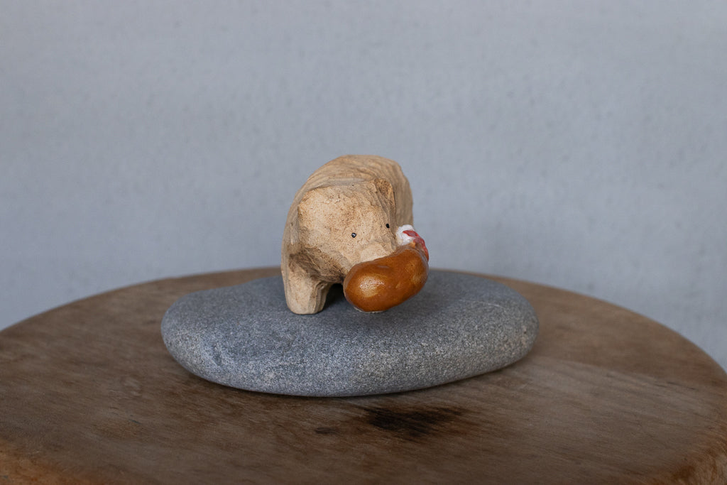 すずきたまみ / 木彫り熊 小 - チキン（陶器オブジェ）