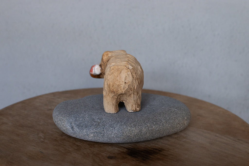 すずきたまみ / 木彫り熊 小 - チキン（陶器オブジェ）