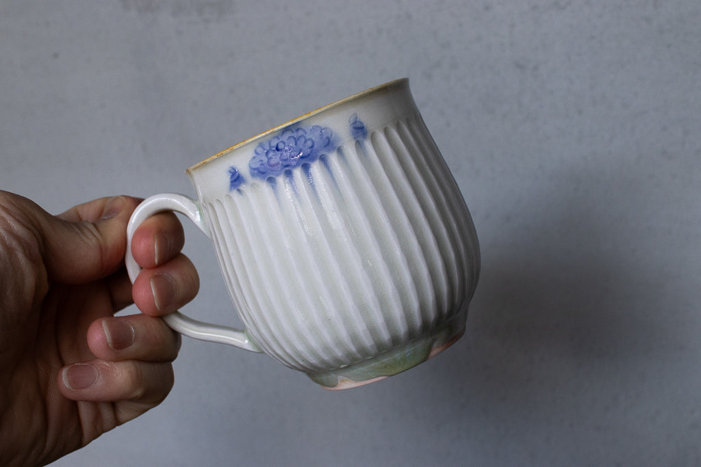 鈴木まどか / 彫花文鎬マグ 大 マグカップ