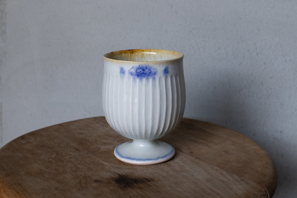 鈴木まどか / 彫花文鎬高杯 ゴブレット