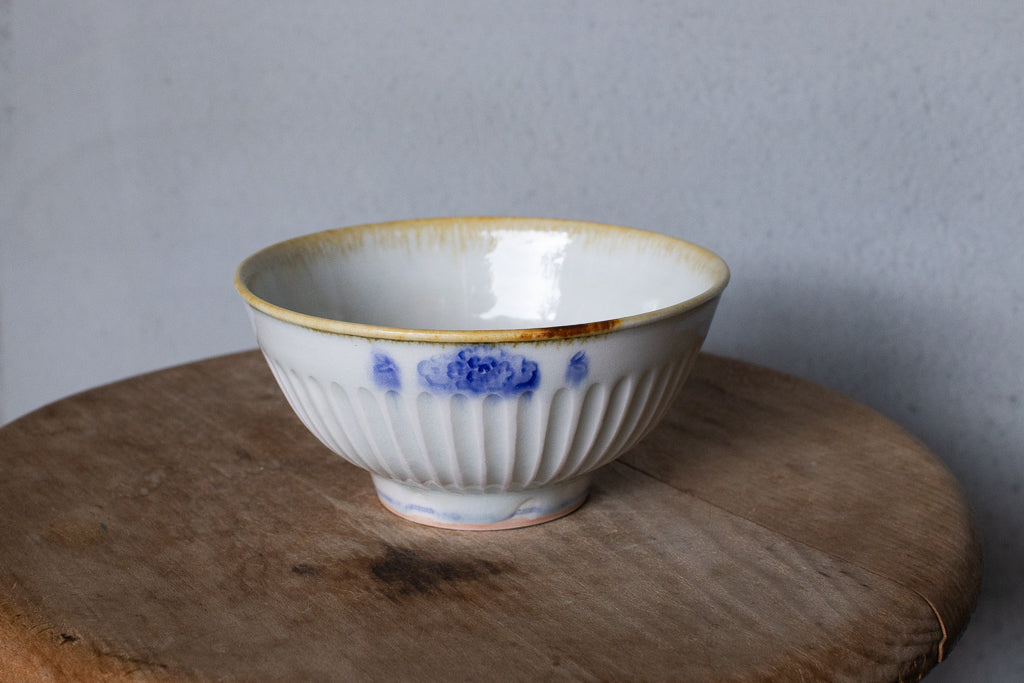 鈴木まどか / 彫花文鎬飯碗 ご飯茶碗