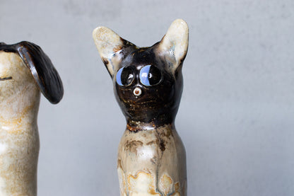 椎猫白魚 / 生きものたちのフラワーベース 特大 犬？猫？？