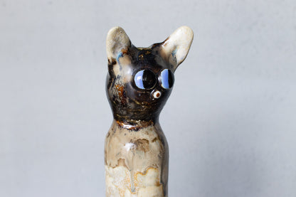 椎猫白魚 / 生きものたちのフラワーベース 特大 犬？猫？？