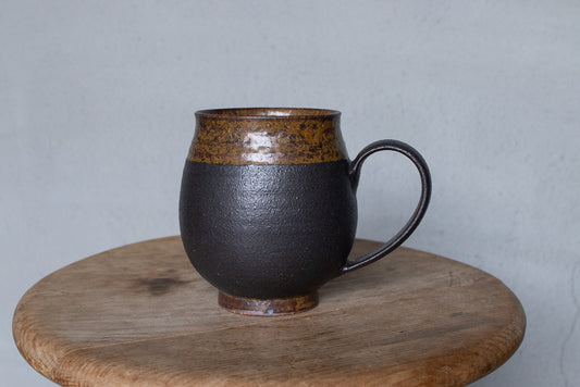 山元一真 / 黒泥 丸マグカップ 大