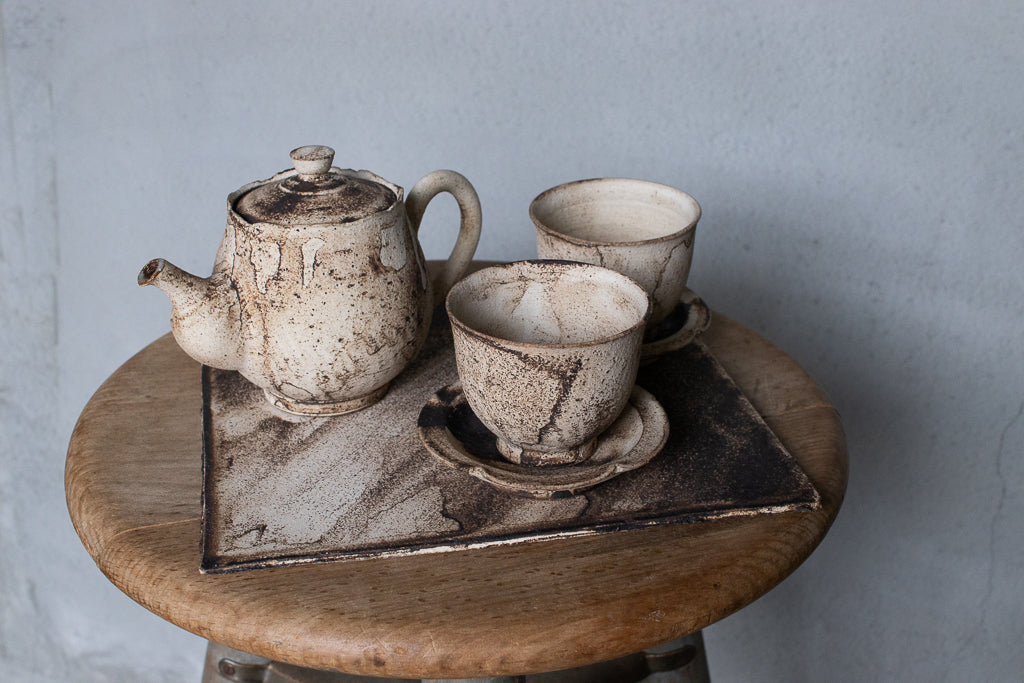 山元一真 / 錆白泥 茶壺 急須