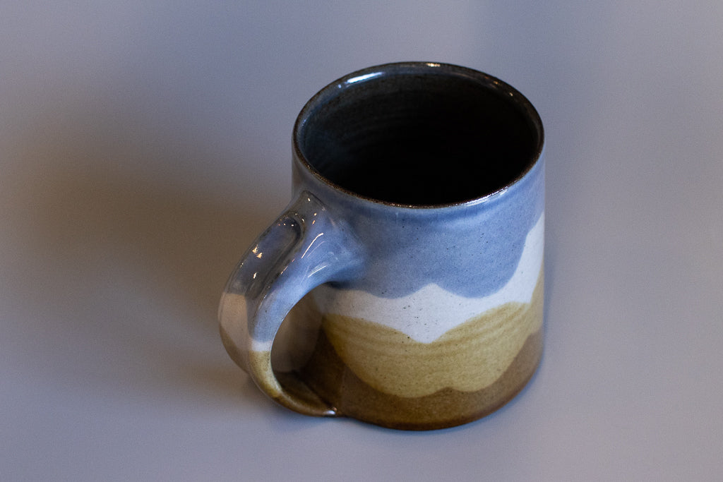 Yoshinan Sagawa / Mug L light blue/fluffy pattern